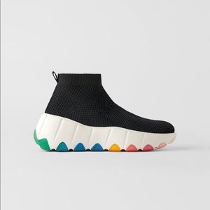 Zara multicolored Sole high top sneakers